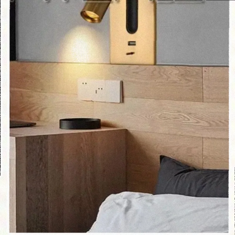 USB Charging Rotatable Modern LED Wall Lights With Switch Living Study Room Bedroom Bedside Aisle Flats Indoor Lamp Lighting