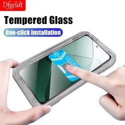 One-click Installation Tempered Glass For Xiaomi 14 13 12 11 Lite 5G NE Screen Protectors For Xiaomi Poco C65 C61 C55 C51 C50