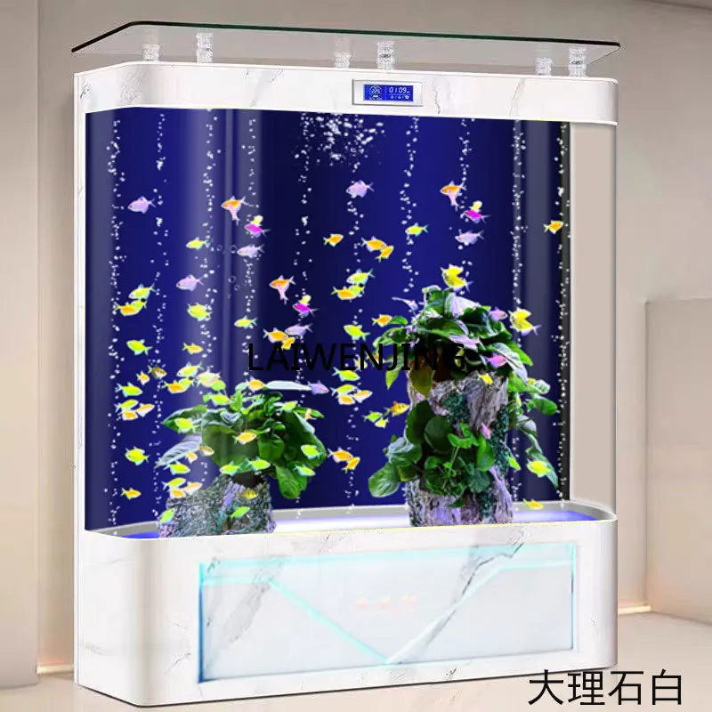 Fish tank living room vertical intelligent bottom filter glass ecological water-free new aquarium