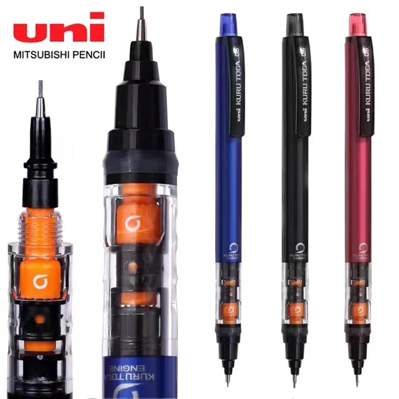 UNI KURUTOGA Mechanical Pencil M5-452 Creative Writing Continuous Sketch 0.5mm Lead Automatic Rotating Mechanical Pencil