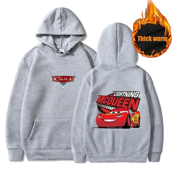 Pixar Cars Lightning McQueen 소녀 소년 까마귀 하라주쿠 스웨트 여성 남성 긴 소매 streetwear 풀오버 캐주얼상의