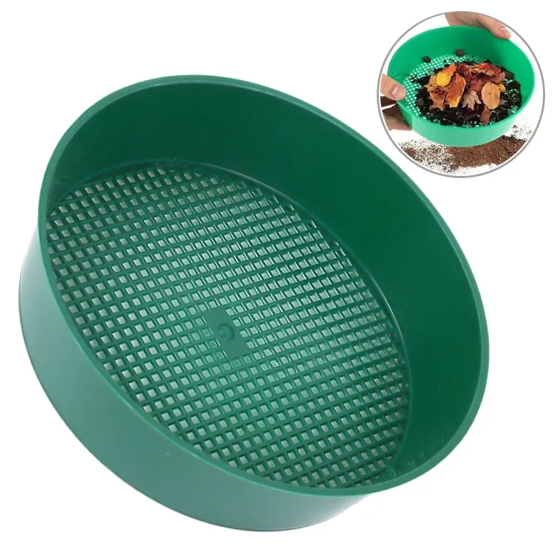 Garden Soil Sieve Plastic Filter Screen Flower Pots Cultivation Filterate Soil Stone Sieve Gardening Sifting Tool Hand Tools