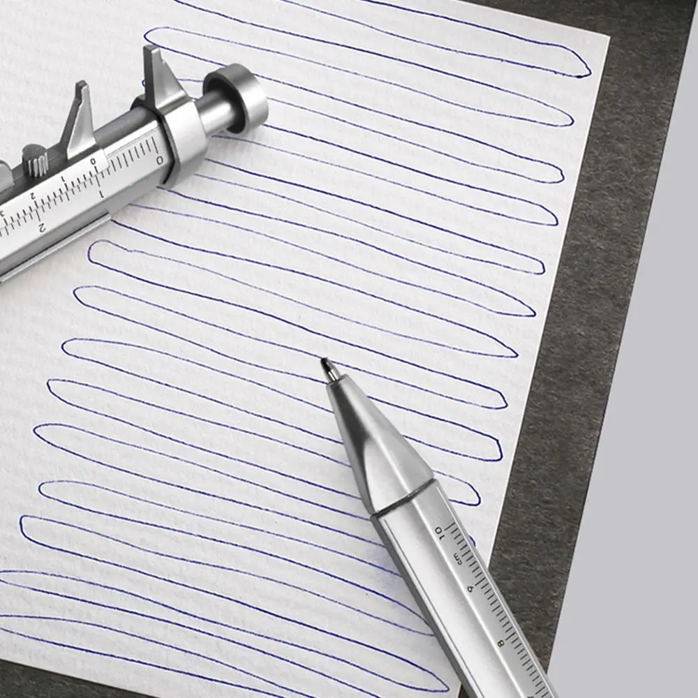 

Креативная пластиковая ручка-штангенциркуль с гелевой чернилами 1,0 мм, с разметкой, подарок для канцелярских принадлежностей