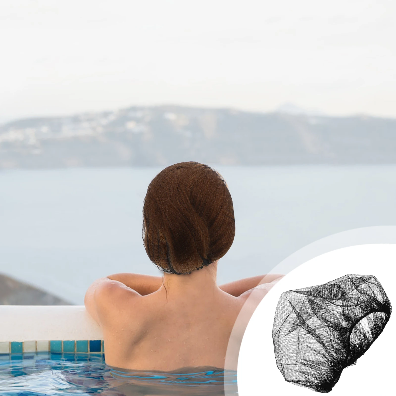 

50pcs Cap Mesh Wrap Disposable Nylon Food Service Nets Chef Plastic Hair Caps Hair Net Plastic Caps