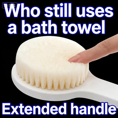 Rubbing Bath Brush Long Handle Rubbing Back No Need for Human Soft Hair Bath Brush Bath Ball Back Bath Brush Exfoliating