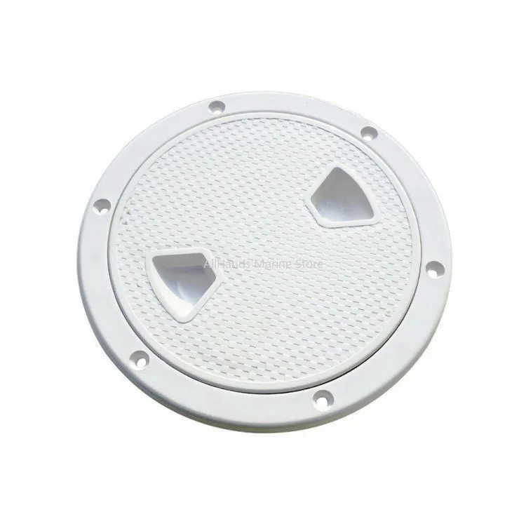 ISURE MARINE 4 Inch 6 Inch 8 Inch White Circular Non Slip Inspection Deck Plate Hatch Detachable Cover For Access Boat