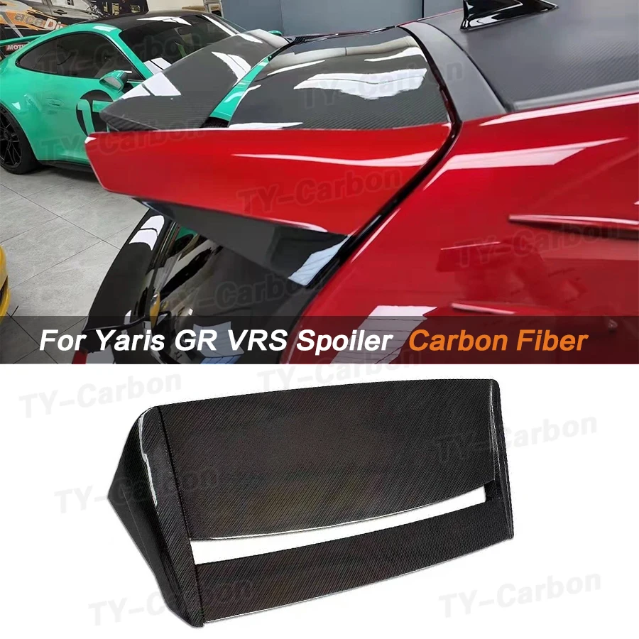 For Toyota GR YARIS GXPA16 VRS Type Rear Carbon Fiber Rear Spoiler  Wing Car Exterior Replacement Car Accessories Bodykit FRP
