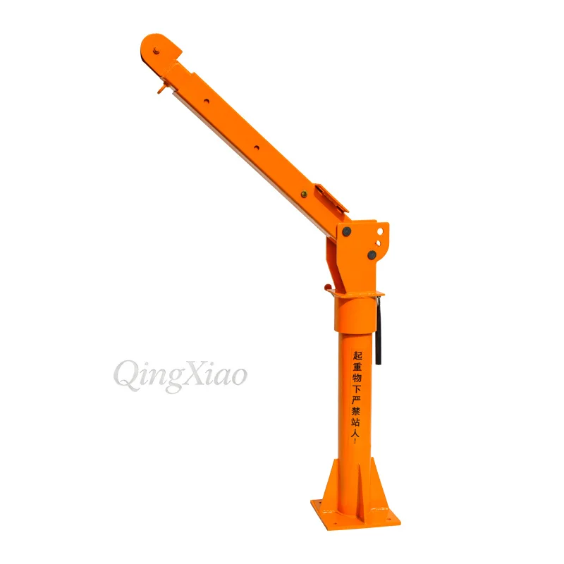 Thickened Steel Pipe Hydraulic Lifting Crane Easy Transport Fast Efficient Lifting Performance Used For Site Hardware Hoist Task