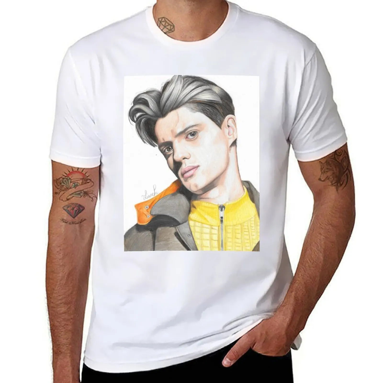 

T-Shirt Jace men man t men Drawing cotton t shirts shirt Vulkan shirt man - cotton Traditional t Norman for 100%