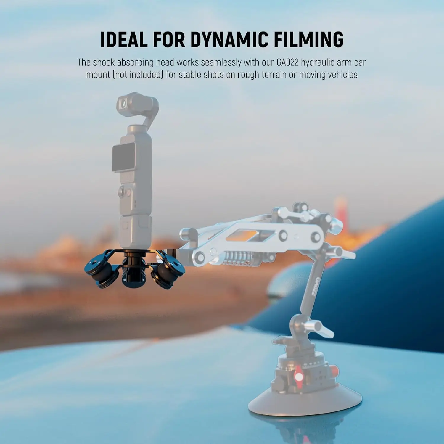 NEEWER Stoßdämpfender Kopf nur für GA022 Hydraulikarm, Gimbal-Kamera-Autohalterung, kompatibel mit DJI OSMO Pocket 3 – Detail 6