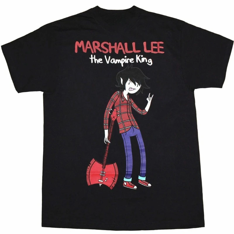 Camiseta Adventure Time Marshall Lee Vampire King, novedades de primavera/verano, corte regular, informal