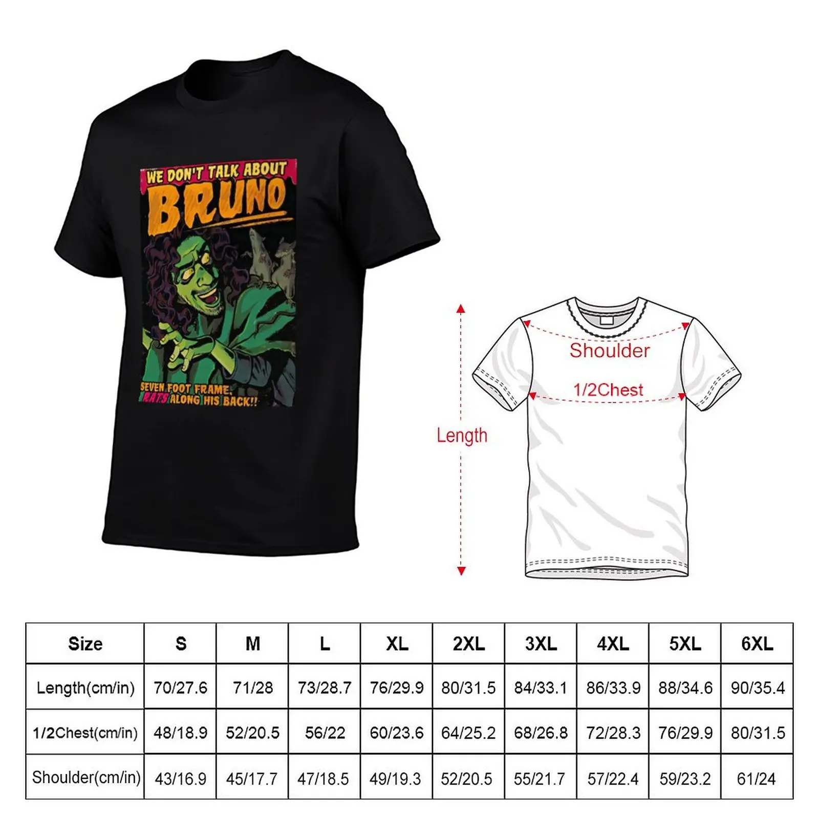 We Don't Talk About Bruno Seven Foot Frame Rats Along His Back T-Shirt Plus Size Lightweight Tee Shirt