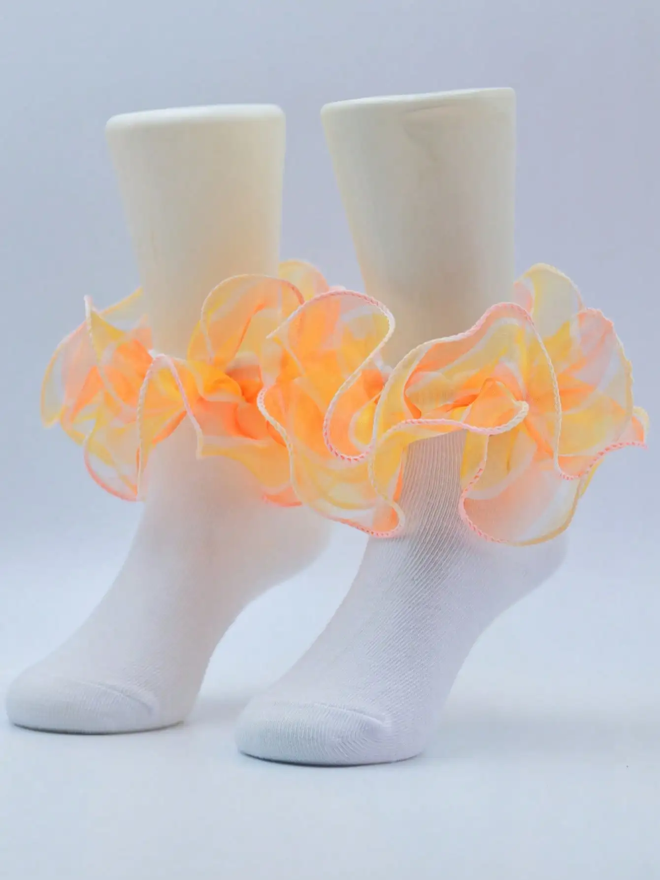 1Pair Kids Ruched Floral Lace Trim Princess Ballet Ankle Socks For Baby/Toddler/Girl