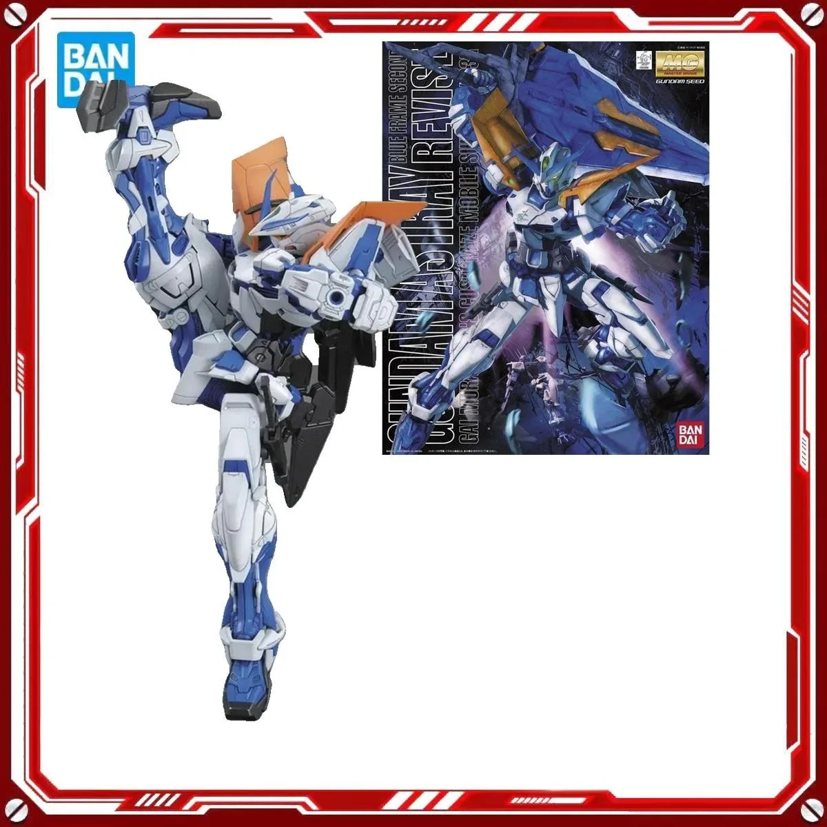 

Оригинальные сборные модели Bandai MG 1/100 MBF-P03R 2ND Astray BLUE Frame Second, аниме-фигурки, коллекционные модели, игрушки, подарки