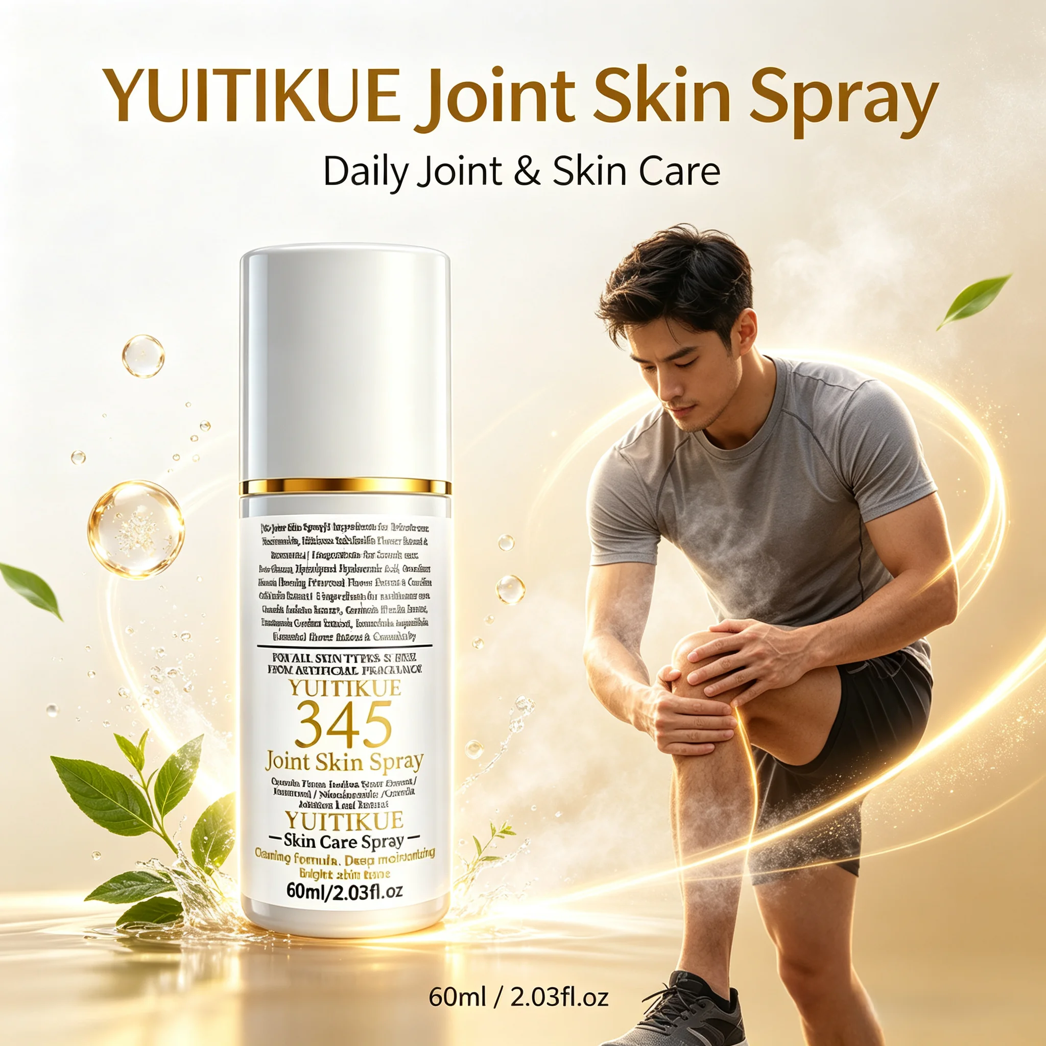 YUITIKUE 345 Joint Skin Spray 60ml Centella Niacinamide Extract Deep Moisturizing Body Joint Care Spray For All Skin Types