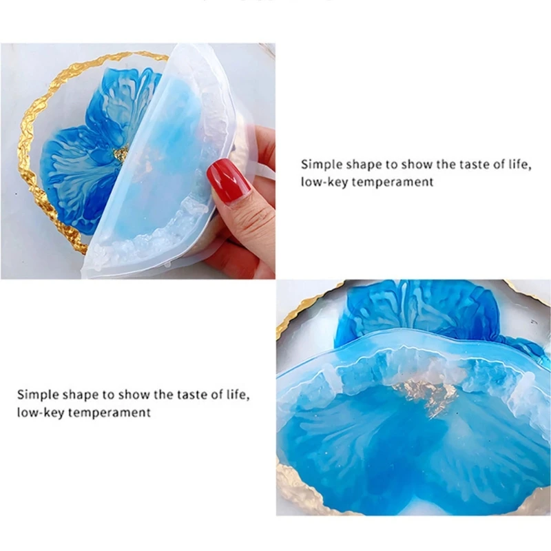 Silicone Mold Irregular Tray Mold for DIY Resin Cup Mats Home Decoration
