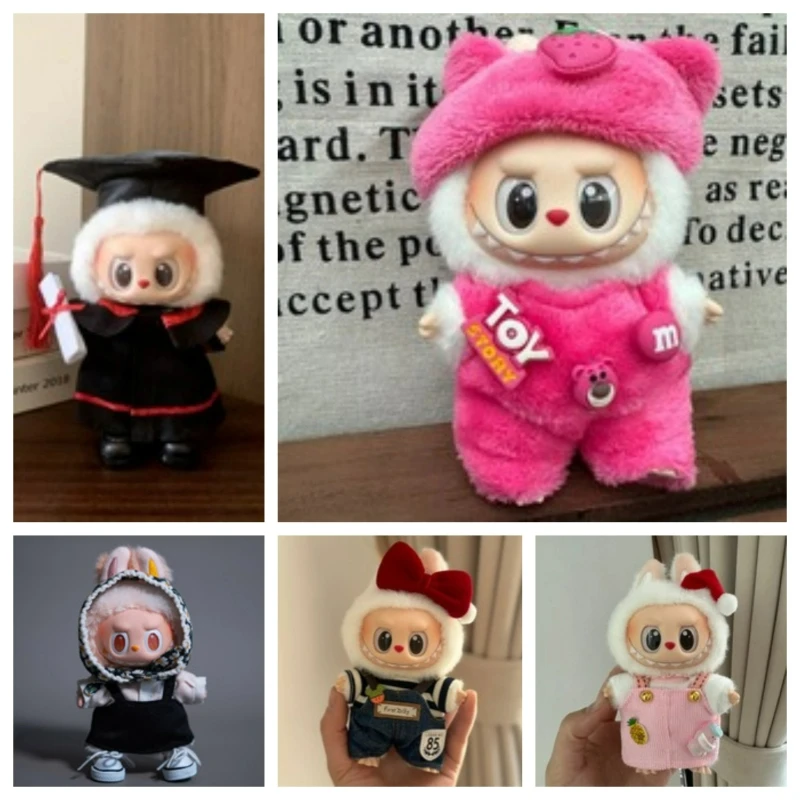 

The Latest Spot 123 Generation 17cmlabubu Vinyl Baby Clothes Summer Standing Bachelor Suit Cute And Exquisite Without Dolls