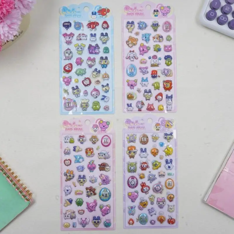 

Tamagotchi Cartoon Toys 3D Relief Stickers Three Dimensional High-Value Diy Accounting Stickers Holiday Gifts for Boys and Girls