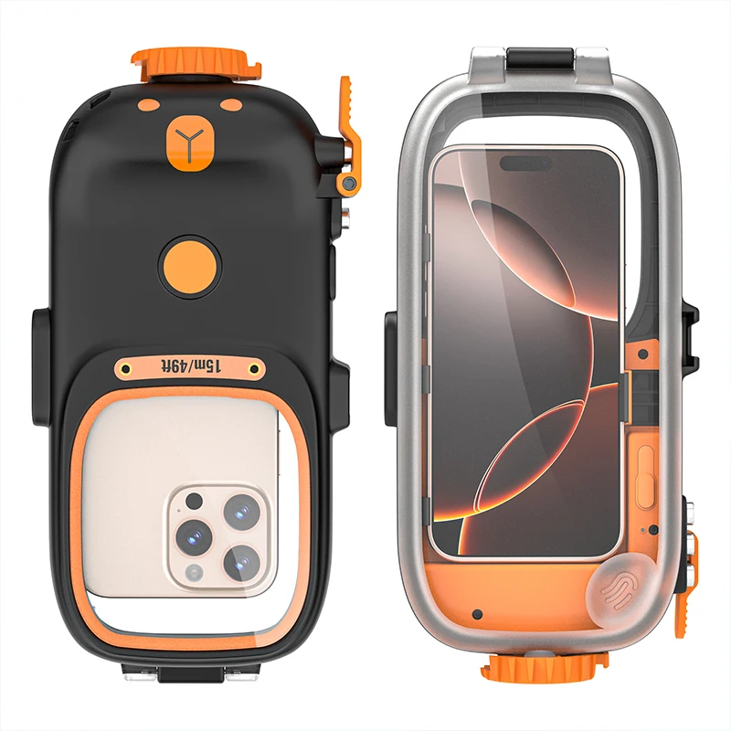 

15M 49ft IP68 Professional Diving Waterproof Phone Case for Samsung Galaxy S25 Edge iPhone 16 15 Pro Max Plus Bluetooth Shutter