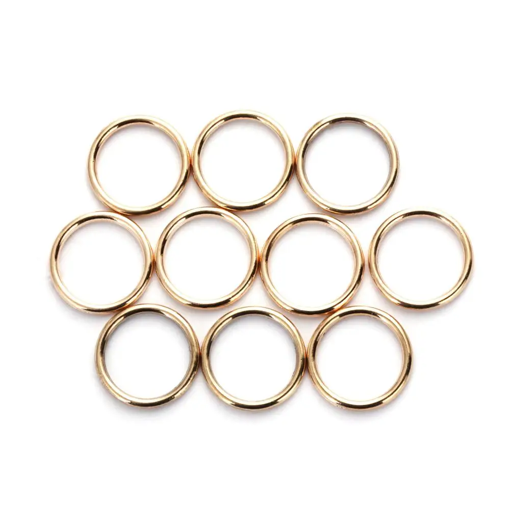 10pcs/lot Gold Silver Circle Ring Connection Alloy Metal Shoes Bags Belt Buckles DIY Craft Supplies Webbing