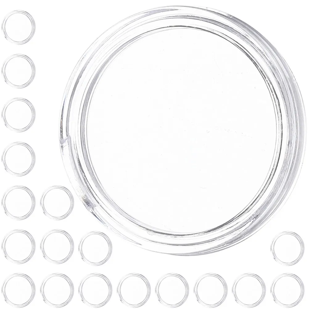 

50 шт. прозрачных коробок для монет, профессиональные прозрачные держатели для монет для безопасного хранения, демонстрации и коллекционирования монет, банкнот, медалей