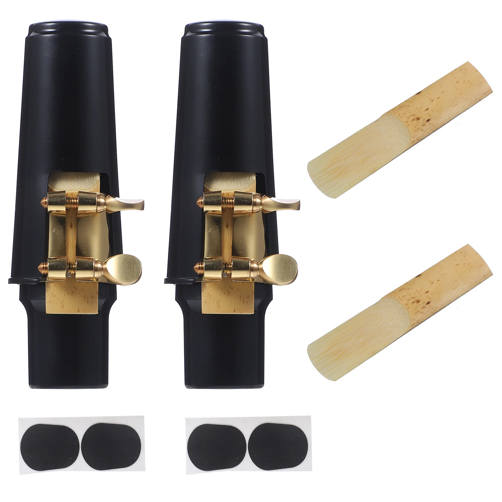 

2Sets Alto Saxophone Mouthpiece Kit Wear Resistant Practical Accessories for Woodwind Instruments Alto Sax Saxophone