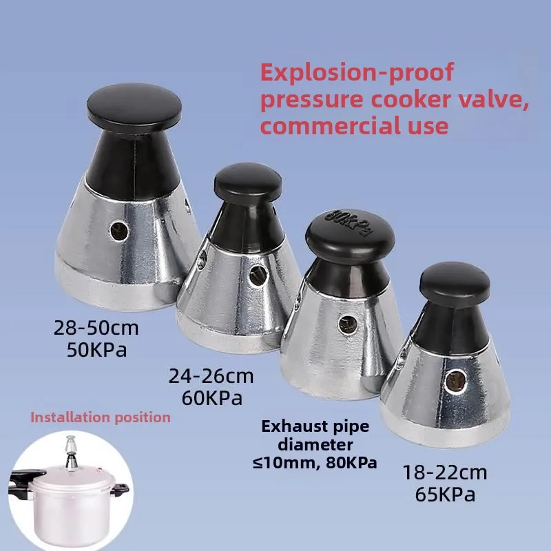 

Aluminum Pressure Cooker Accessories Universal Lid Cap Safety Valve High Pressure Cooker Top Pearl Head Cap Pressure Limiting...