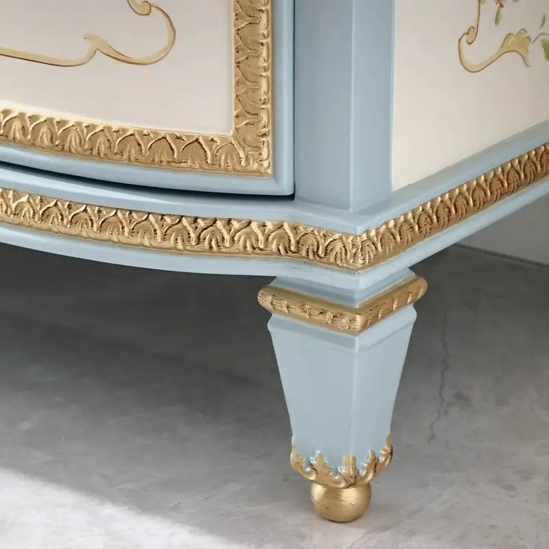 خزانة الشرفة الخشبية الصلبة الفرنسية الرجعية، خزانة تخزين ديكور غرفة المعيشة، خزانة أحذية تخزين أمريكية متعددة الوظائف، ص