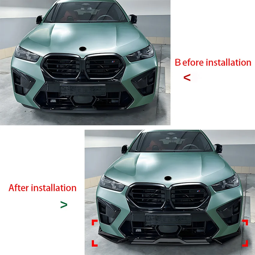 

For 2024 2025 2026+BMW X5M F95 X6M F96 LCI Car Front Bumper Lip Spoiler Splitter Trim Accessories Car Tuning Accessorie Part