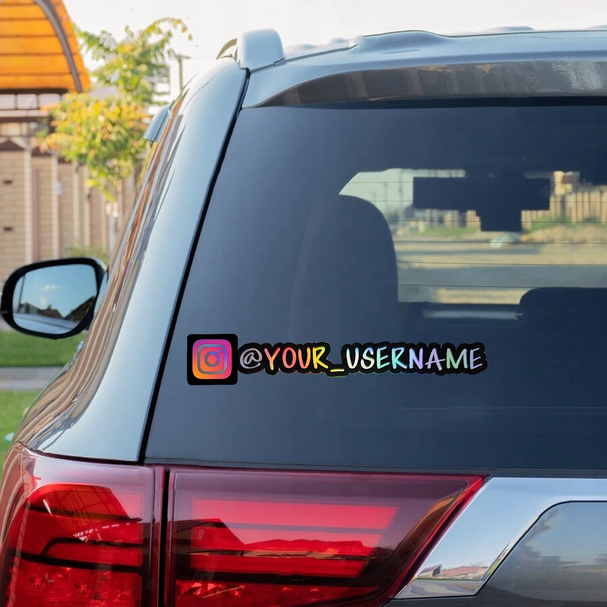 Vinyl stickers DIY with custom usernames, Instagram , TikTo,Youtube, Facebook stickers for car, motorcycle(default icon 1)