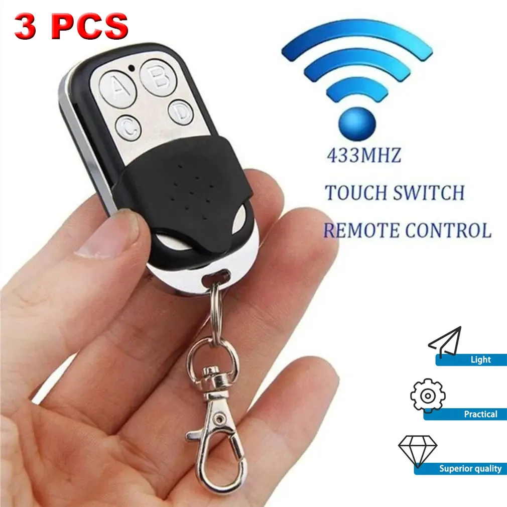 3pcs Door Remote Control Cloning Duplicator Key Fob A Distance Remote Control Clone Fixed Learning Code For Gate Garage Door