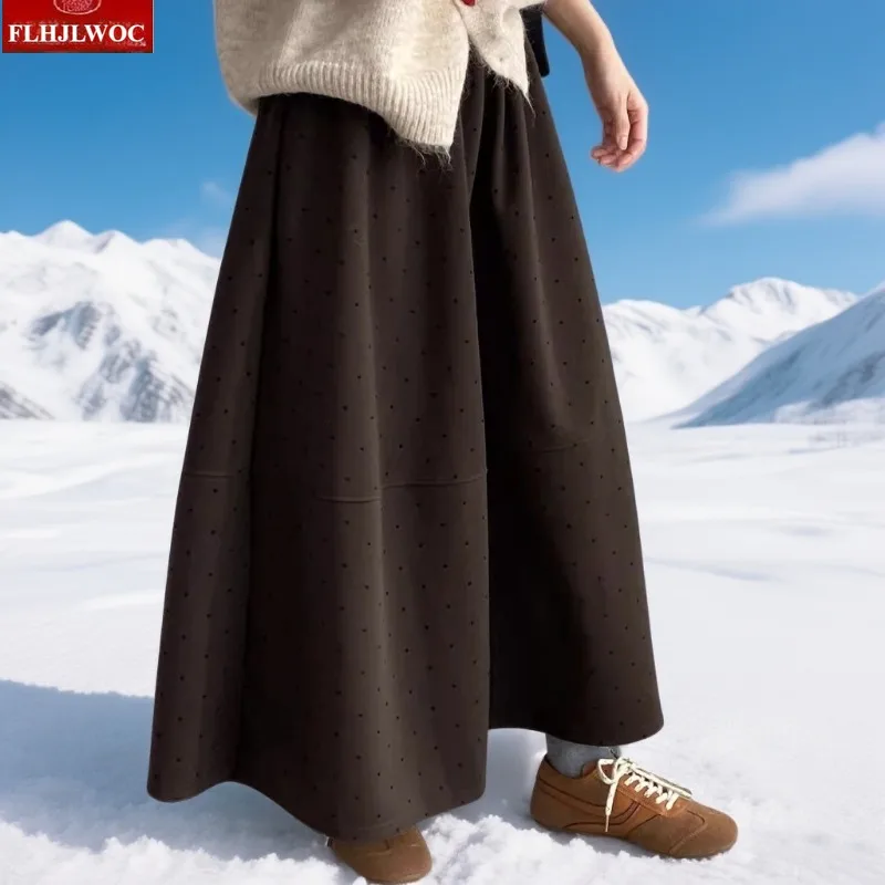 

Шерстяные юбки: Новинка 2026 года, весна-осень, милые юбки для девочек и женщин, универсальный стиль преппи, японский дизайн, ретро, винтаж, длинная юбка