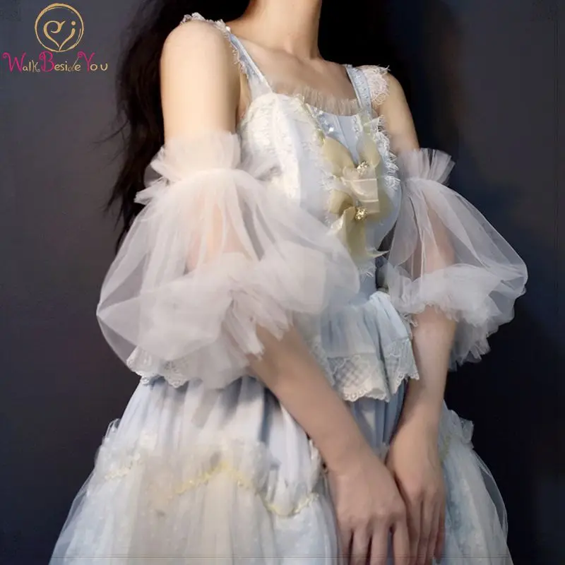 Detachable Short Sleeves For Wedding Simple Tulle Puffy Ruffles Bridal Accessories Hot Fingerless Gloves