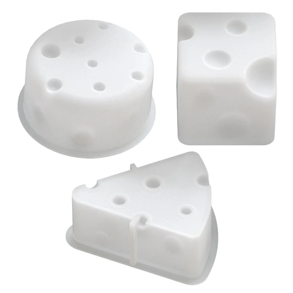 

3Pcs Aromatherapy Mold Silicone Cheese Shaped DIY 3D Wax Moulds Scented Home Decor Cheese Dessert Silicone Mold