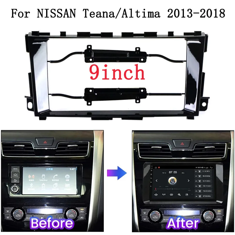 

9Inch Car Radio Fascia For Nissan Teana Altima 2013-2018 Android car Radio Dash Fitting Pane Kit