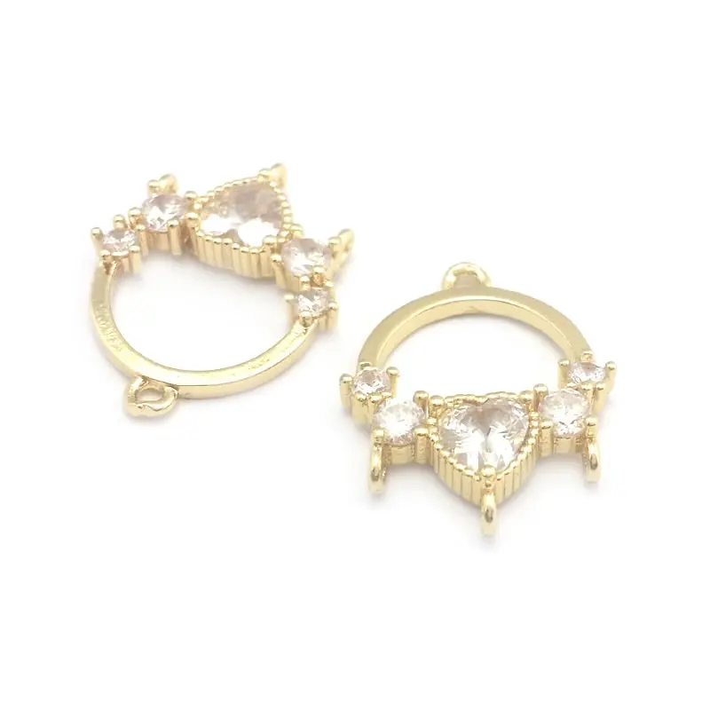 High Quality 18K Gold Color Brass and Zircon More Style Earrings Connect Charms Pendants Jewelry Making Diy Findings Accessories