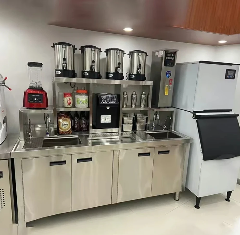 

New design Commercial Automatic Bubble Tea Counter / Perfect customize drink station bubble tea counter and milk tea equipment H