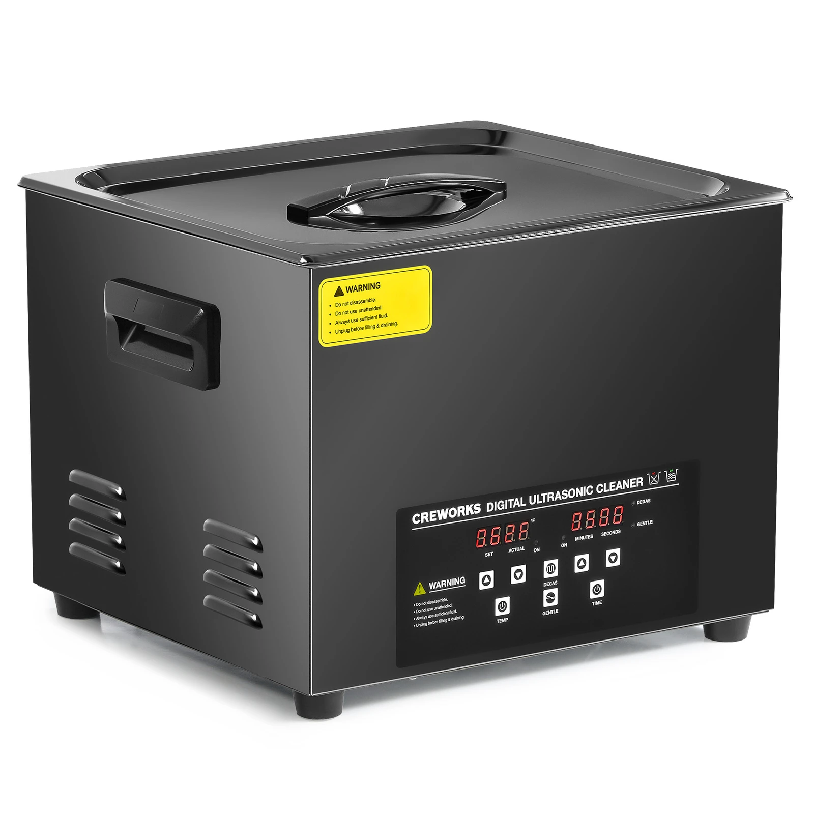 15L Black Titanium Steel Ultrasonic Cleaner Machine with 600W Heater
