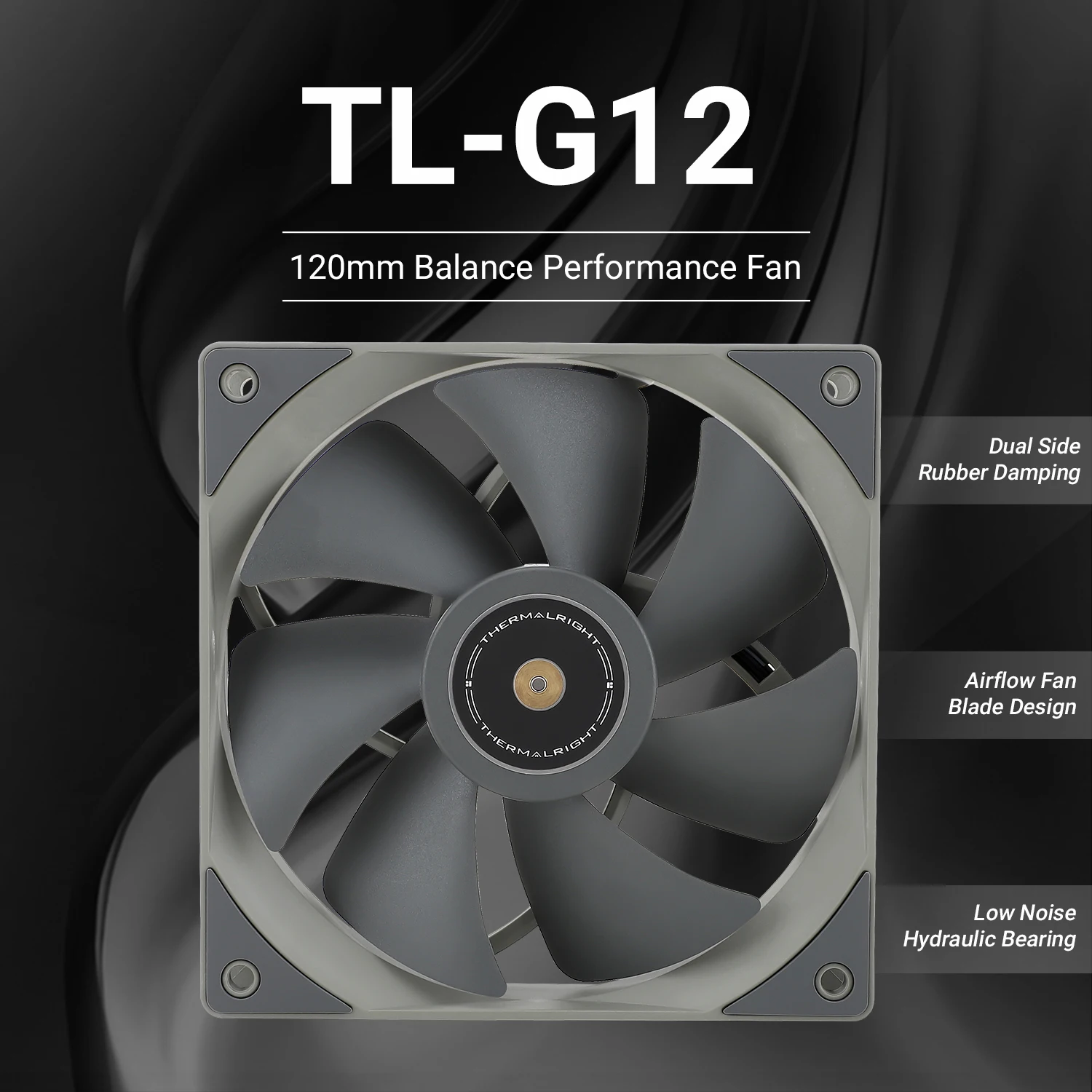 Thermalright 120mm Case Fan TL-G12/G12B/G12RB CPU Cooling Fan 120mm Silent-Balance Fan Reverse Airflow Design Fan