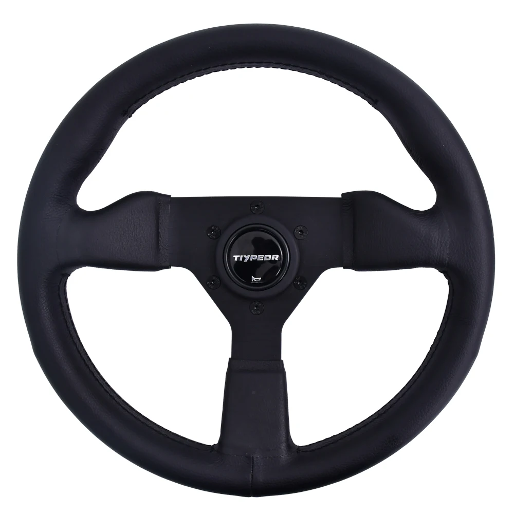 TIYPEOR 13inch 320mm Racing Sports Steering Wheel for Universal Modified Leather Game Modified Drift Steering Wheel