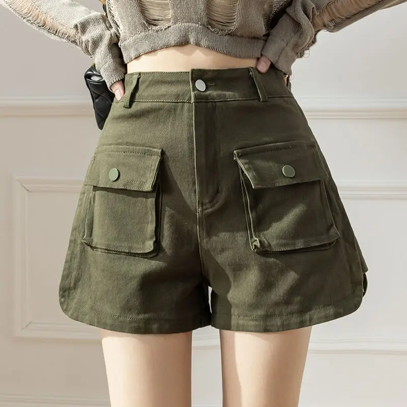 

New Casual Denim Shorts for Women with High Waist Elasticity
