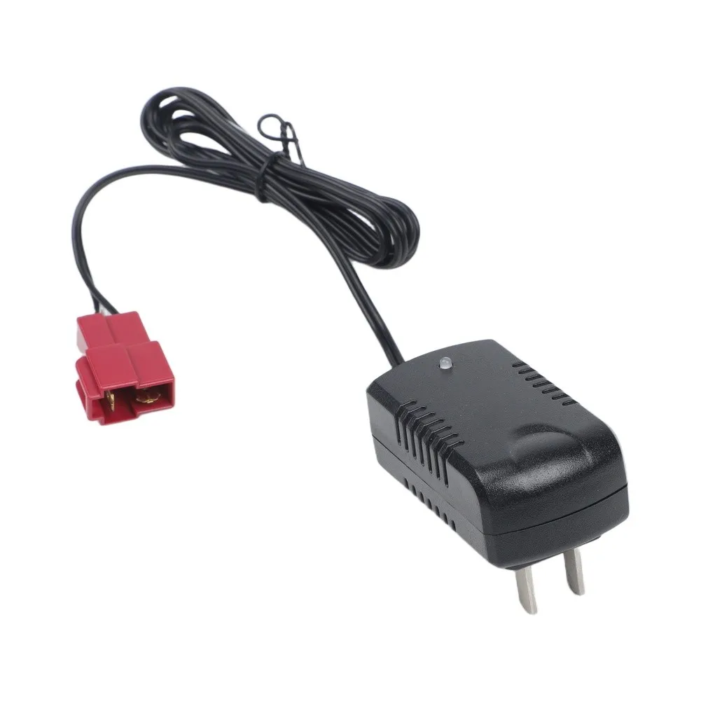 6V Square Power Adapter For Ride On Car Electric Vehicle Scooter Battery Supply With LED Indicator Black