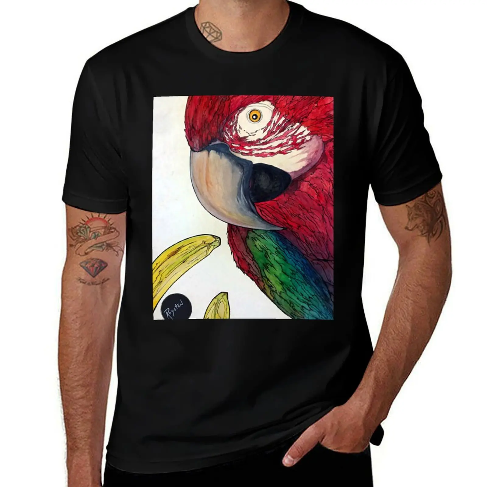 Greenwing Macaw T-Shirt Sporty Casual Quick Dry T-Shirt
