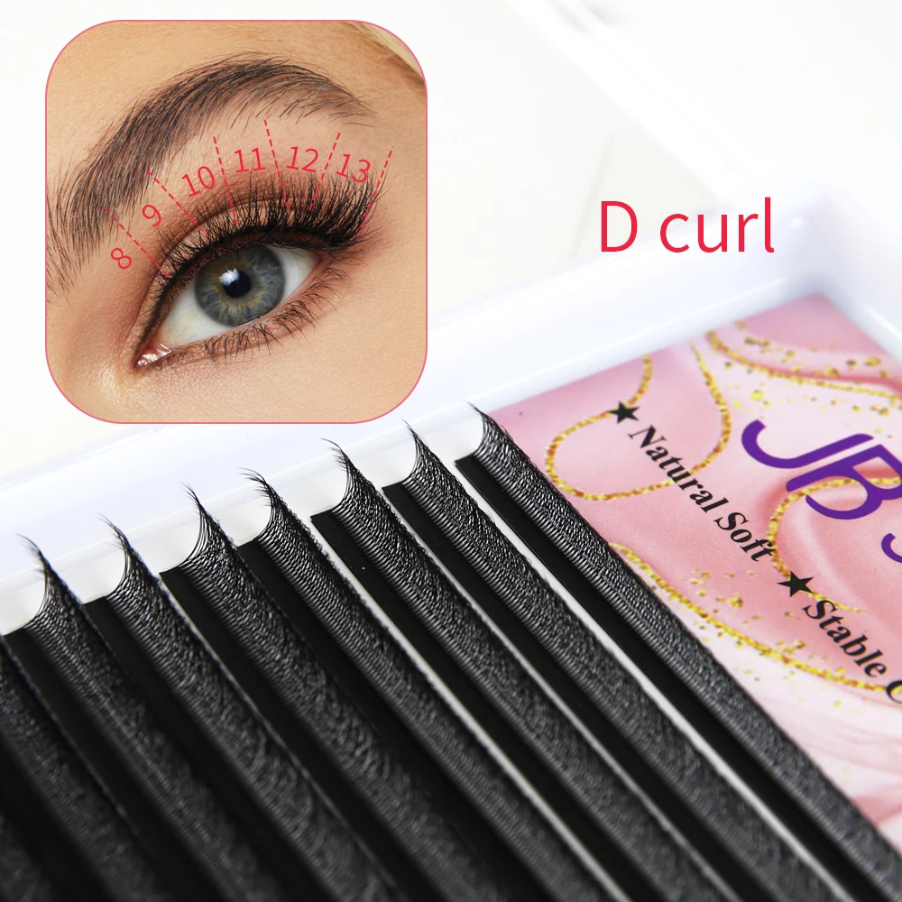 JB Jeyelabeau Russian 2D 3D 4D Lashes W Shape Eyelash Extensions 6D Y Cilios Brazilian Eyelash Premade Volume Fan Private Label