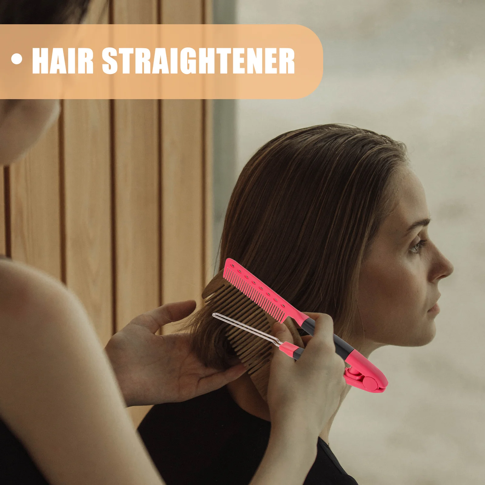 

Professional Hairdressing V Shaped Straightening Comb Hair Tool for Easy Smooth Hair Rapid Blow Dry Hairstyling Comb for Female