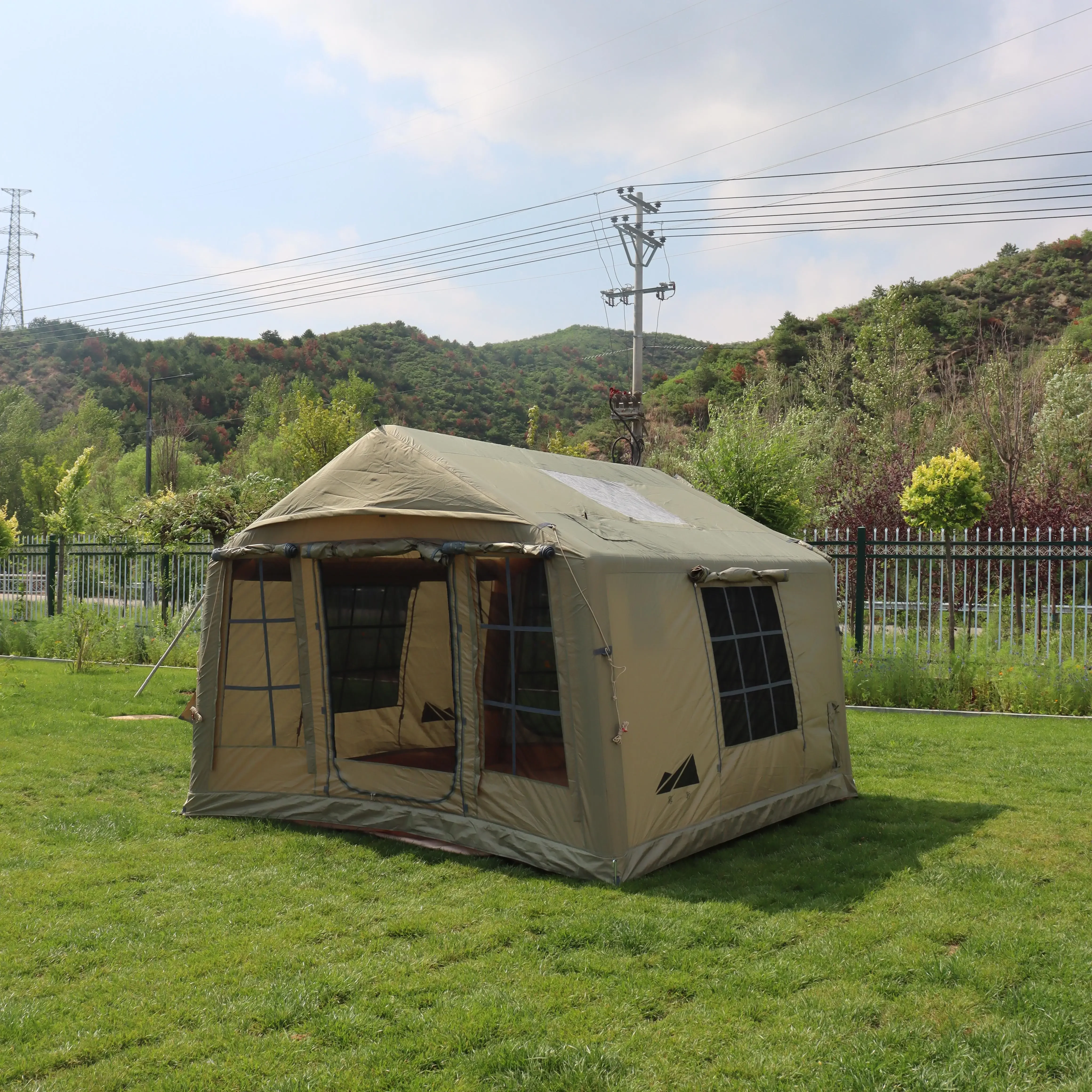 camping air air house off ground use inflatable factory price tent easily to build up