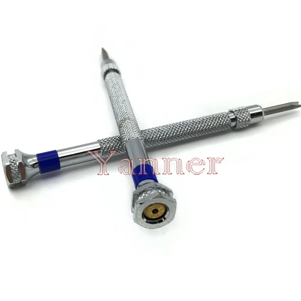 2 sztuk/partia H typ śrubokręt dla Hublot zegarek Bezel pasek pasek zegarek Repair Tool-podwójne ostrze 1.0mm i 1.5mm Herramientas