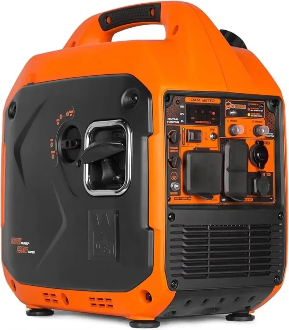 Portable Inverter Generator Electric Start RV-Ready Quiet and Lightweight Produces Clean Power To Prevent Damage