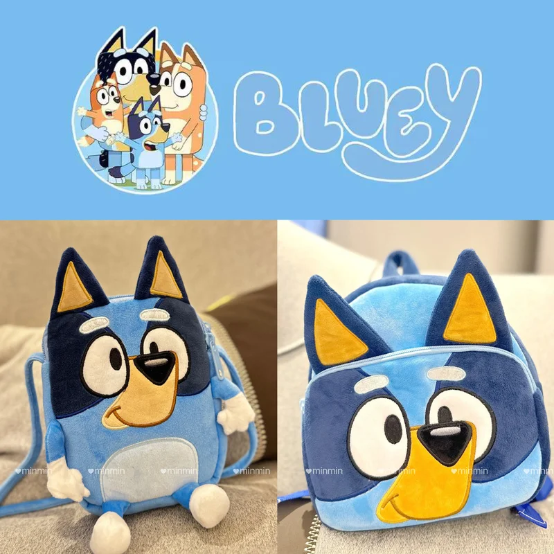 Bluey family  Schoolbag Cartoon Bingo friends Plush Backpack Picnic And Travel Snack Bag bluey pencil case Bingo coin purse gift