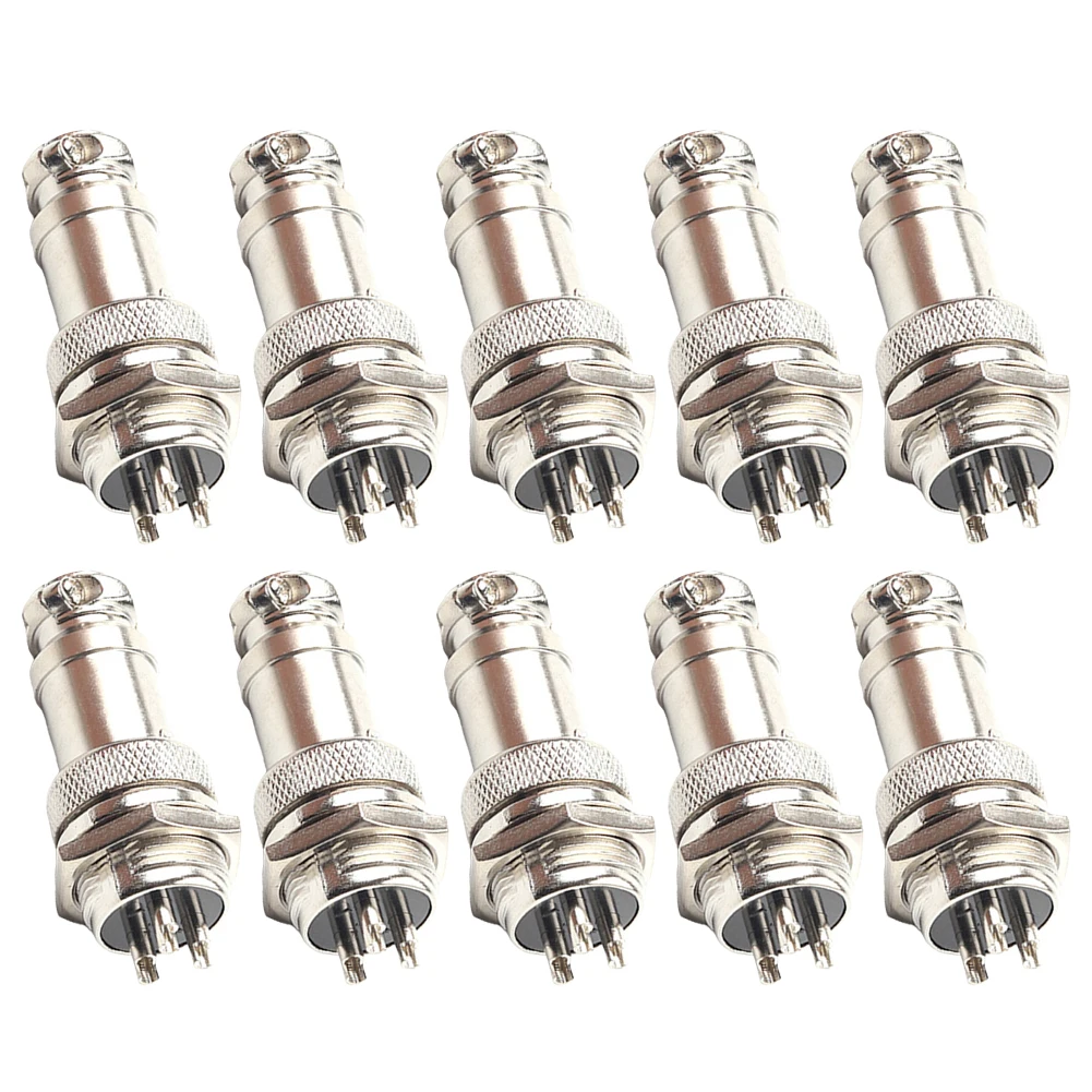 10 Sets Of For GX16 3/6 Pin Aviation Connector  For Electrical Connections For 400V With 3-pin Contacts